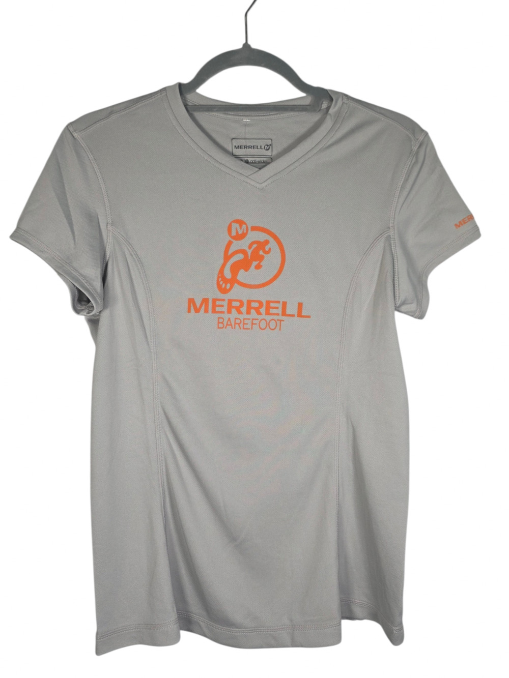 Merrell Barefoot Tech Tee NWT Women's Medium Gray Opti-Wick UPF 20+